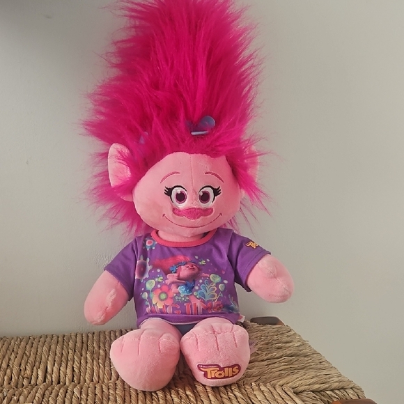 Trolls Pink Plush ToyBuild A Bear Trolls Poppy Plush 23" Stuffed Pink Doll with - Picture 1 of 9